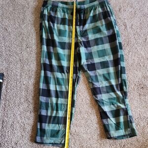 Plaid Green and Black Pajama Bottoms